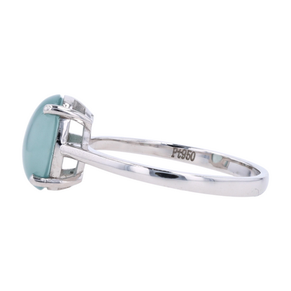 Platinum Jade Fashion Ring