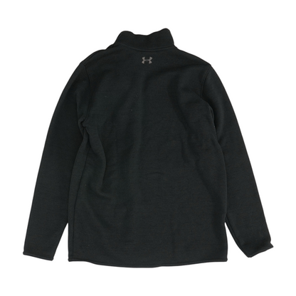 Black Solid 1/4 Zip Pullover