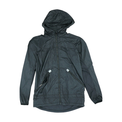 Gray Animal Print Rain Jacket