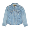 Blue Solid Denim Jacket