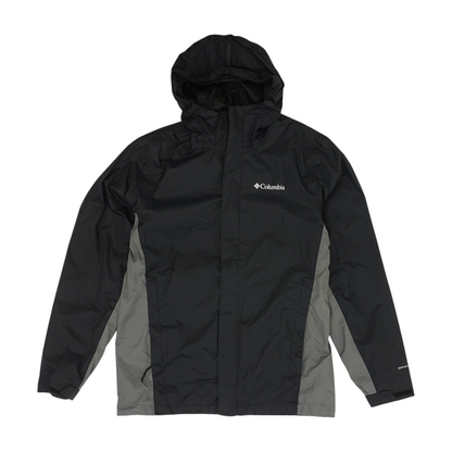 Black Solid Rain Jacket