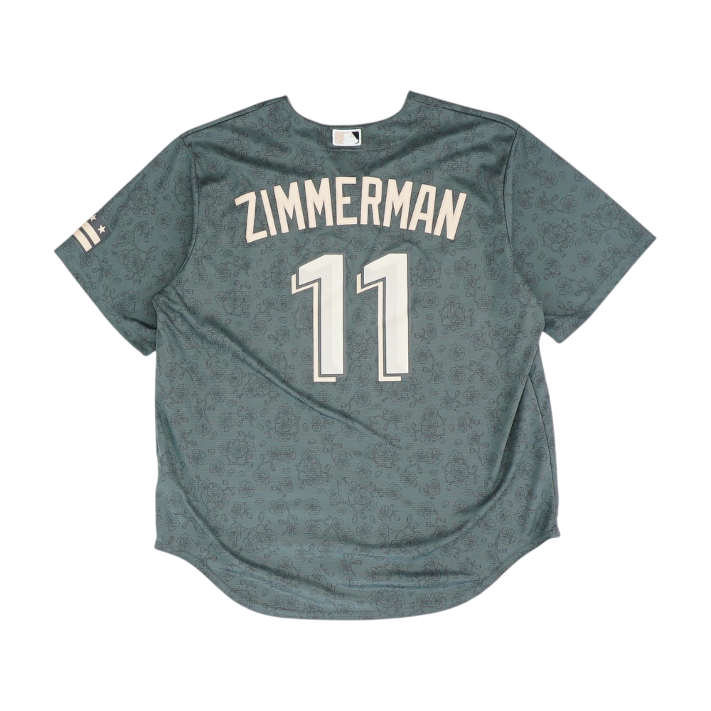 Women's Gray Washington Nationals City Connect #11 Ryan Zimmerman Jersey Short Sleeve Jersey