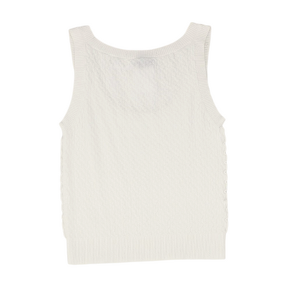 Ivory 2023 Cashmere-Blend Knit Tank