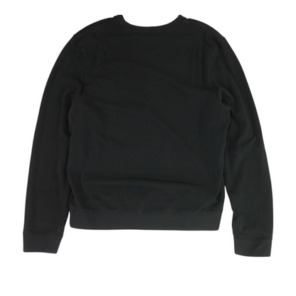 Black Solid Sweatshirt Pullover