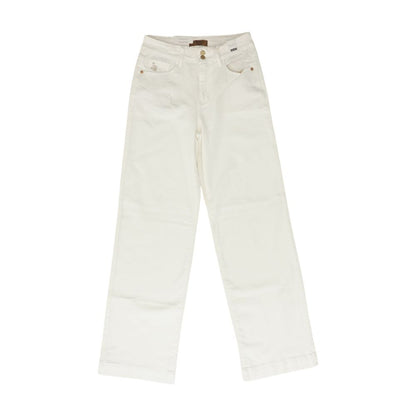 White High Rise Wide Leg Jeans