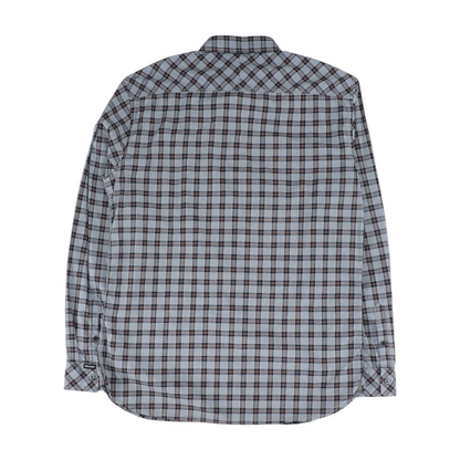 Gray Plaid Long Sleeve Button Down