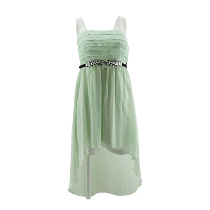 Green Solid Mini Dress