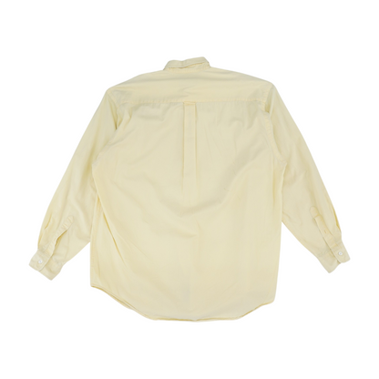 Yellow Solid Long Sleeve Button Down