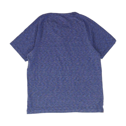 Blue Abstract Henley T-Shirt