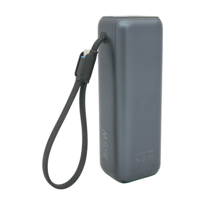 25K 165W Built-in USB-C Cable Power Bank