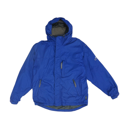 Blue Solid Rain Jacket