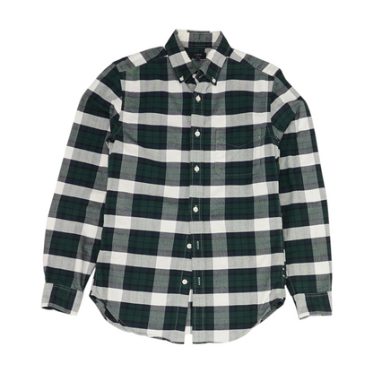 Green Check Long Sleeve Button Down