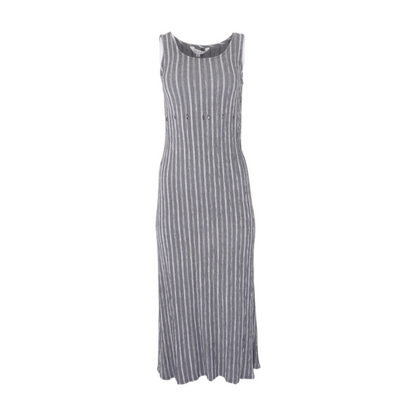 Black Striped Midi Dress