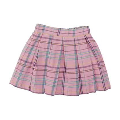Pink Plaid Skirt