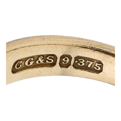 9K Yellow Gold Bloodstone Fashion Ring