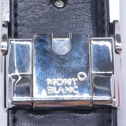 Silver Tone Buckle Classic Line Reversible Leather Belt