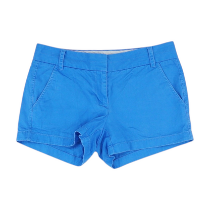 Blue Solid Chino Shorts