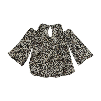 Beige Animal Print Blouse
