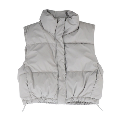 Beige Solid Vest