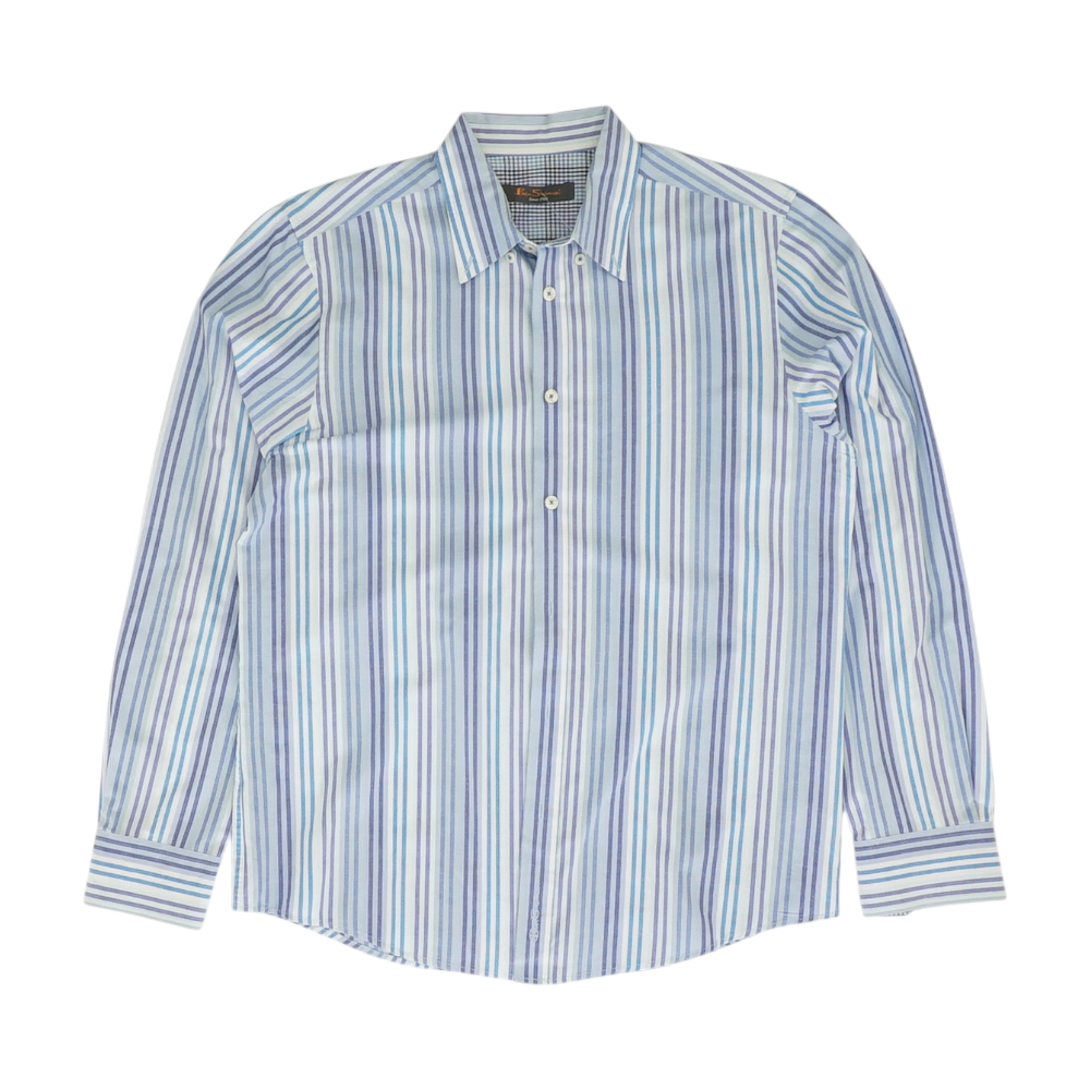 Blue Striped Long Sleeve Button Down