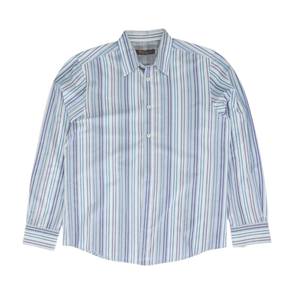 Blue Striped Long Sleeve Button Down