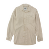 Beige Solid Flannel Button Down