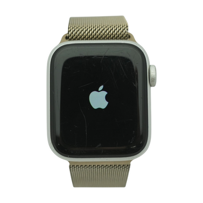 40mm Series SE Silver Smartwatch Gold Band S/M