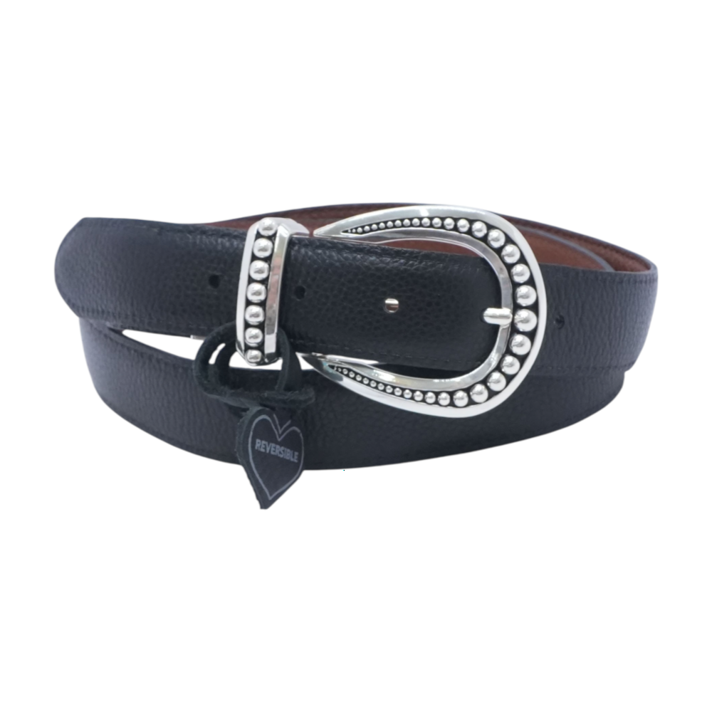 Brighton Black Reversible Leather Belt – Image 1