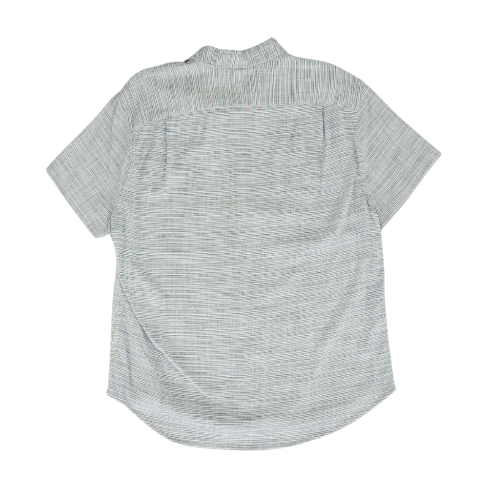 Blue Striped Short Sleeve Button Down