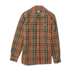 Orange Plaid Long Sleeve Button Down