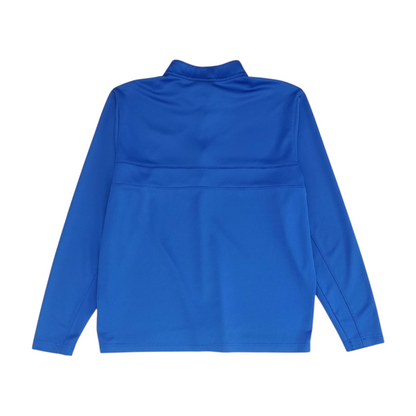 Blue Solid 1/4 Zip Pullover