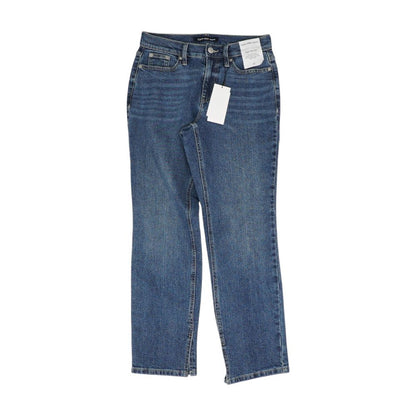Blue High Rise Slim Leg Jeans