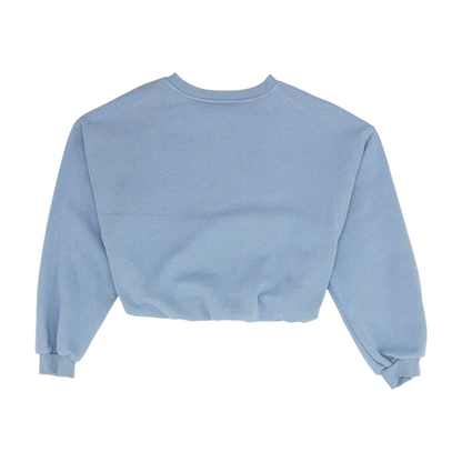 Blue Solid Sweatshirt Pullover