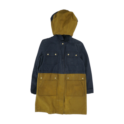 Navy Color Block Coat