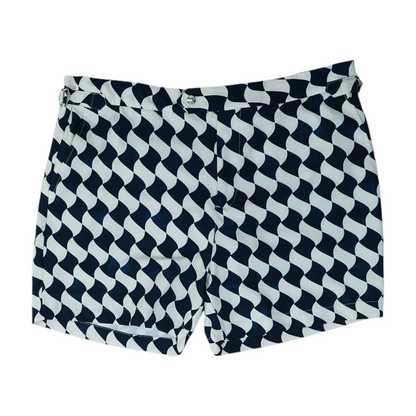 Navy Check Chino Shorts