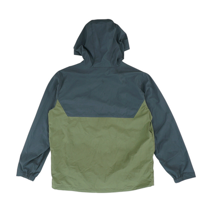 Green Color Block Rain Jacket