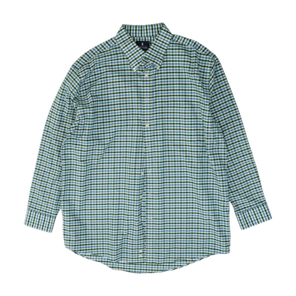 White Check Long Sleeve Button Down