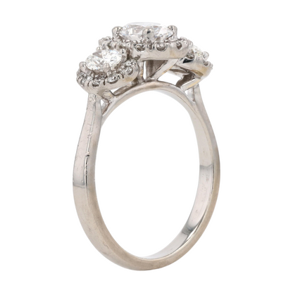 1 1/4 ctw 14K White Gold Diamond Engagement Ring