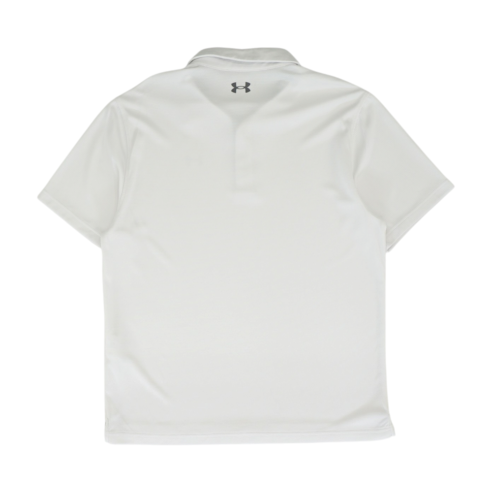 White Solid Short Sleeve Polo