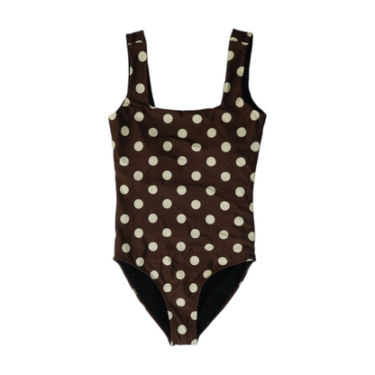Brown Polka Dot One-Piece