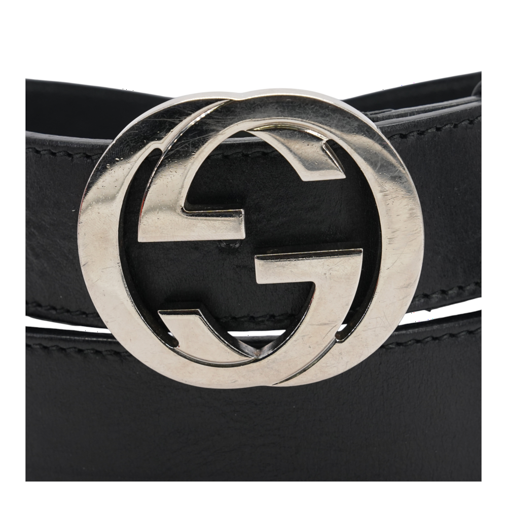 Gucci Black Leather Belt – Image 2