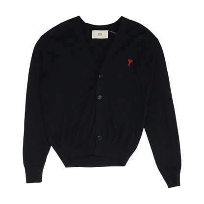 Navy Solid Cardigan Sweater