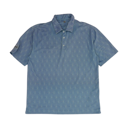Blue Graphic Short Sleeve Polo