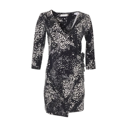 Black Graphic Mini Dress