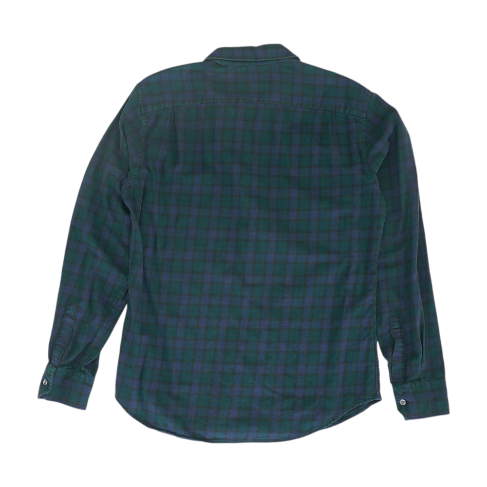 Green Check Flannel Button Down