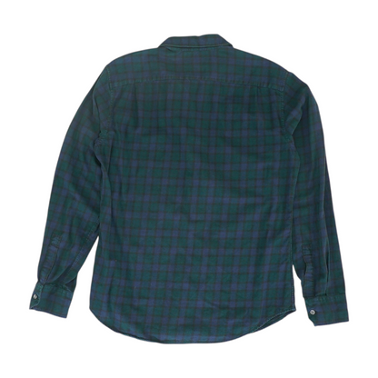 Green Check Flannel Button Down