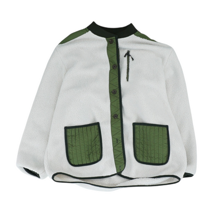 Beige Color Block Jacket