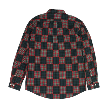 Multi Plaid Long Sleeve Button Down