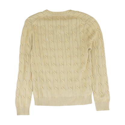 Khaki Solid Pullover Sweater
