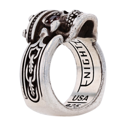 Sterling Silver Garnet Fashion Ring